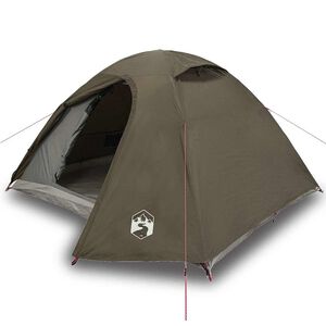 vidaXL Camping Teltta Dome 4-hengen ruskea vedenpit&auml;v&auml;