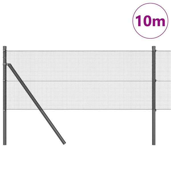 vidaXL Aitalatu Harmaa 10 x 0,6 m (12 x 12 mm verkko) Ter&auml;s ja PVC