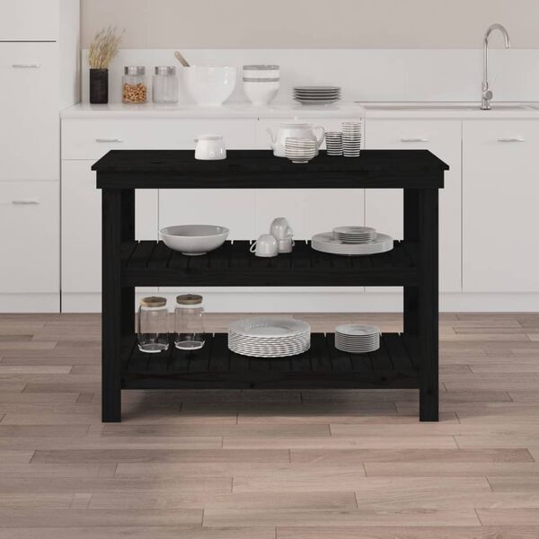 vidaXL Ty&ouml;penkki musta 110,5x50x80 cm t&auml;ysi m&auml;nty