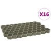 vidaXL Nurmikon ruudukko 16 kpl vihre&auml; 60x40x3 cm muovi