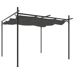 vidaXL Pergola sisäänvedettävä katto antrasiitti 295x292x230 cm