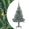 vidaXL Tekoinen joulukuusi lumiflockilla ja LED-valolla 120 cm