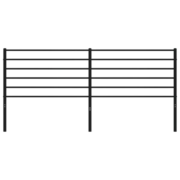 vidaXL Metallinen s&auml;ngynp&auml;&auml;ty musta 200 cm