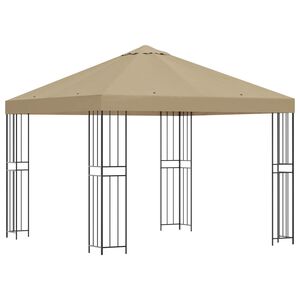 vidaXL Huvimaja 3 x 3 m Beige Polyesteri ja ter&auml;s 190 gsm