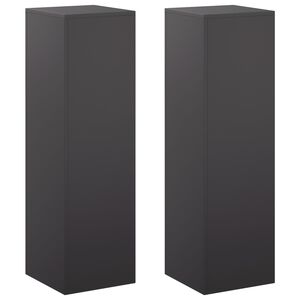 vidaXL Kasviteline 2 pcs Musta 30 x 30 x 100 cm Ter&auml;s
