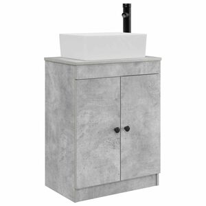 vidaXL Kylpyhuoneen allas Betoninharmaa 54 x 35 x 83 cm Tekninen puu