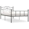vidaXL S&auml;ngynrunko harmaa metalli 90x200 cm