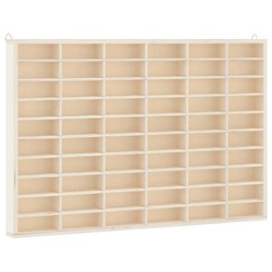 vidaXL Puinen ker&auml;ilyvitriini 60 lokerolla 60x4,5x40,5 cm