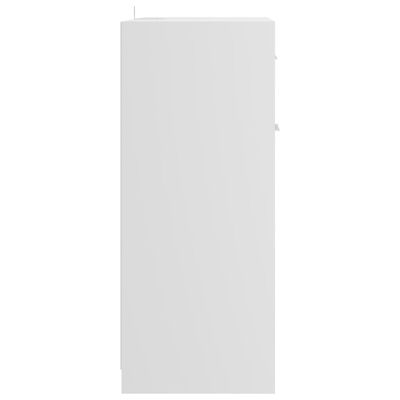 vidaXL Kylpyhuonekaappi korkeakiilto valkoinen 60x33x80 cm lastulevy