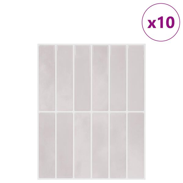 vidaXL Suorakulmainen laatta 10 pcs Beige 29 x 23 x 0,08 cm