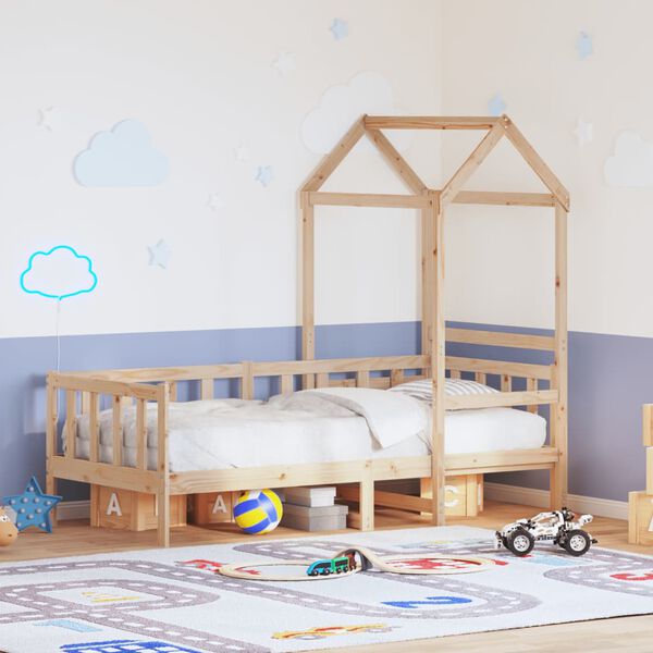 vidaXL Sohvasänky katoksella 80x200 cm täysi mänty