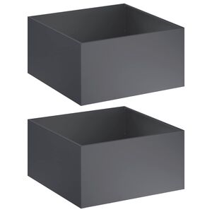 vidaXL Puutarha ruukku 2 kpl Antrasiitti 80 x 80 x 40 cm