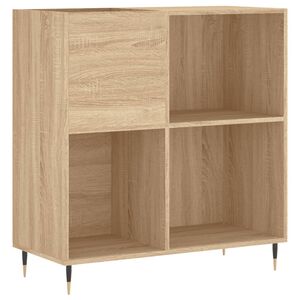 vidaXL LP-levyjen s&auml;ilytyskaappi Sonoma-tammi 84,5x38x89 cm puu
