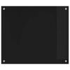 vidaXL Keittiön suojapaneeli Musta 70 x 60 cm karkaistu lasi