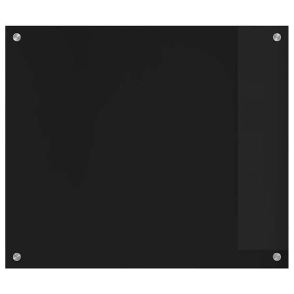 vidaXL Keittiön suojapaneeli Musta 70 x 60 cm karkaistu lasi
