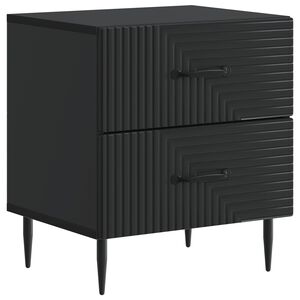 vidaXL Y&ouml;p&ouml;yt&auml;kaappi Musta 43 x 34,5 x 47,5 cm Tekninen puu