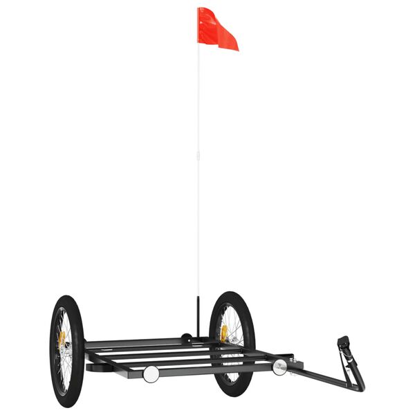 vidaXL Peräkärry polkupyörään musta 135x68x37 cm rauta