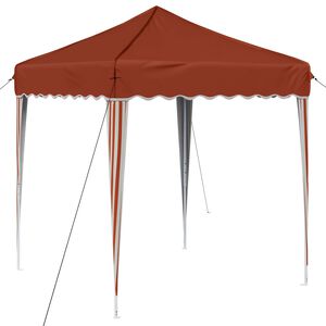 vidaXL Pop-up Juhlateltta 195 x 195 x 245 cm Terrakotta Oxford-kangas