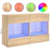 vidaXL TV-sein&auml;kaappi LED-valoilla Sonoma-tammi 98,5x30x60,5 cm