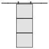 vidaXL liukuovi laitteistosarjalla 76x205 cm karkaistu lasi alumiini