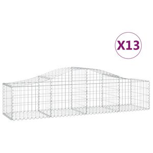 vidaXL Kaarevat kivikorit 13 kpl 200x50x40/60 cm galvanoitu rauta