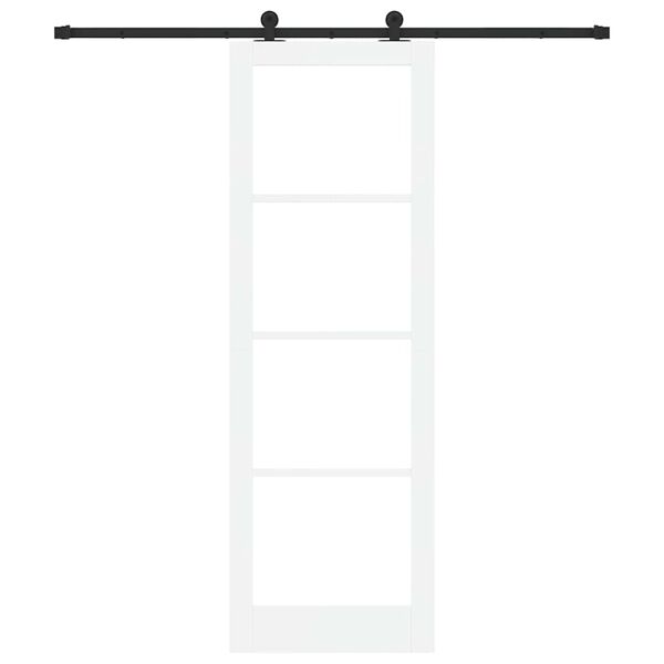 vidaXL Liukuovi ORKDAL Valkoinen 78 x 232 cm T&auml;ysi m&auml;nty ja lasi