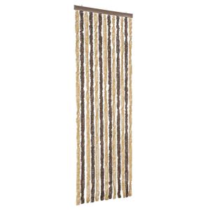 vidaXL Hy&ouml;nteisverho tummanruskea ja beige 56x185 cm chenille