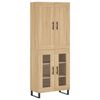 vidaXL Kaappi Sonoma tammi 69,5x34x180 cm tekninen puu