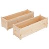vidaXL Puutarhan kukkalaatikot 2 kpl 100x31x31 cm t&auml;ysi m&auml;nty