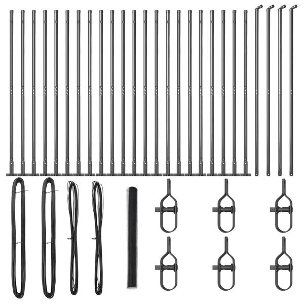 vidaXL Aitalatu Harmaa 50 x 1,4 m (13 mm verkko) Ter&auml;st&auml; ja PVC:t&auml;