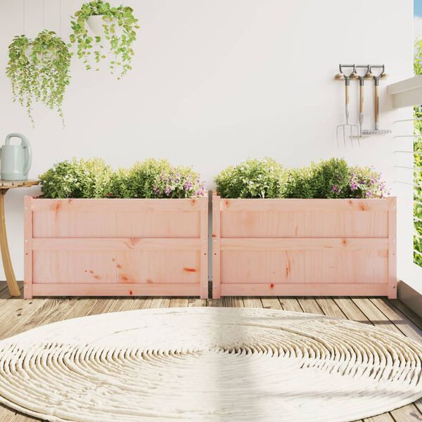 vidaXL Ulkokukkalaatikot 2 kpl täysi douglaskuusi