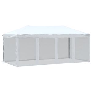 vidaXL Kokoontaittuva juhlateltta sivuseinill&auml; valkoinen 3x6 m