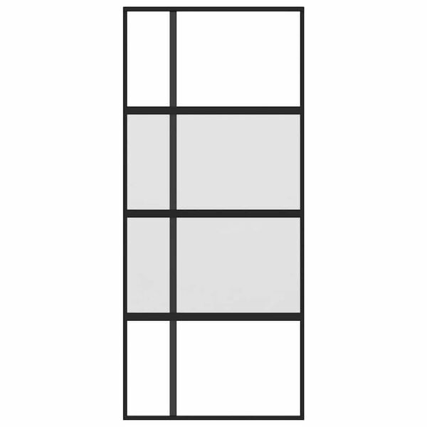 vidaXL Liukuovi musta 90x205 cm karkaistu lasi ja alumiini