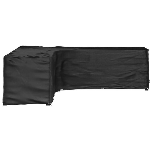 vidaXL Puutarhakalustesuoja L-muoto 20 purjerengasta 300x300x90 cm