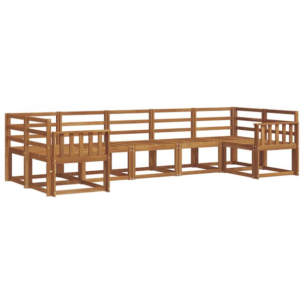 vidaXL Ulkosohvakokoelma 7 pcs Luonnollinen Tihe&auml; akasiapuu