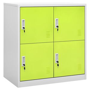 vidaXL Pukukaappi vaaleanharmaa ja vihre&auml; 90x45x92,5 cm ter&auml;s