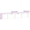 vidaXL Korotettu penkki Ruskea 320 x 80 x 44 cm Teräs