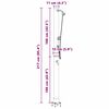 vidaXL Ulkoilma-aurinkosuihku Musta 217 cm PVC ja alumiini