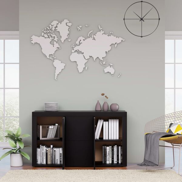 vidaXL Senkki musta 120x36x69 cm tekninen puu