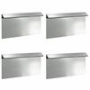 vidaXL Etanaaita 4 kpl 50 x 3,5 x 25 cm Galvanoitu ter&auml;s Hopea