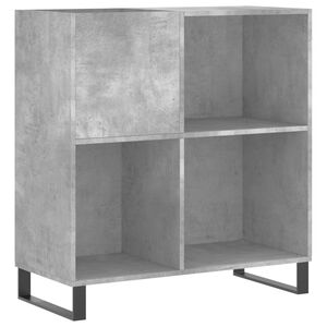 vidaXL LP-levyjen s&auml;ilytyskaappi betoninharmaa 84,5x38x89 cm puu