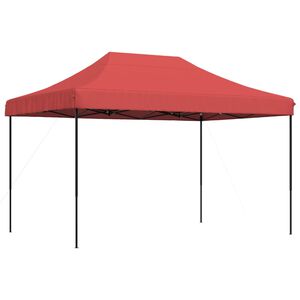 vidaXL Taitettava pop-up juhlateltta viininpunainen 410x279x315 cm