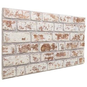 vidaXL Sein&auml;paneelit 10 kpl 100 x 50 cm Punainen ja valkoinen