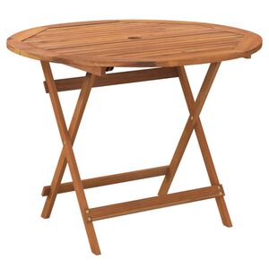 vidaXL Kokoontaittuva puutarhap&ouml;yt&auml; &Oslash; 90x75 cm t&auml;ysi akasiapuu