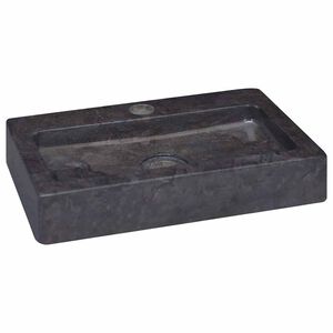 vidaXL Sein&auml;kiinnitett&auml;v&auml; Pesuallas musta 38x24x6,5 cm marmori