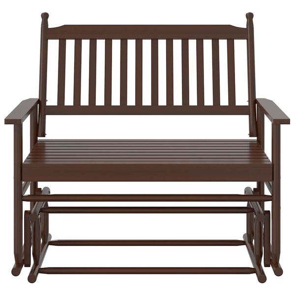 vidaXL Liukupenkki ruskea 118x70x104,5 cm t&auml;ysi haapa