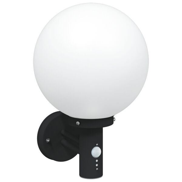 vidaXL Ulkoisen seinävalon Musta 28 x 25 x 38 cm Ruostumaton teräs