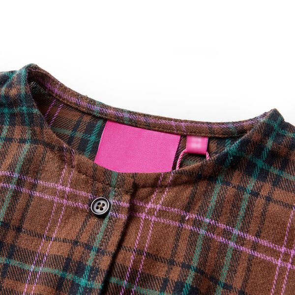 Lasten pitk&auml;hihainen mekko konjakki 140