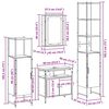 vidaXL Kylpyhuonekalustesetti hyllyll&auml; 4 pcs Vanha puu Tekninen puu