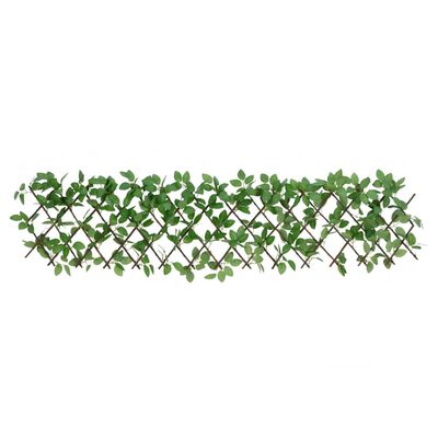 vidaXL Säleikkö tekomuratti laajennettava vihreä 180x30 cm